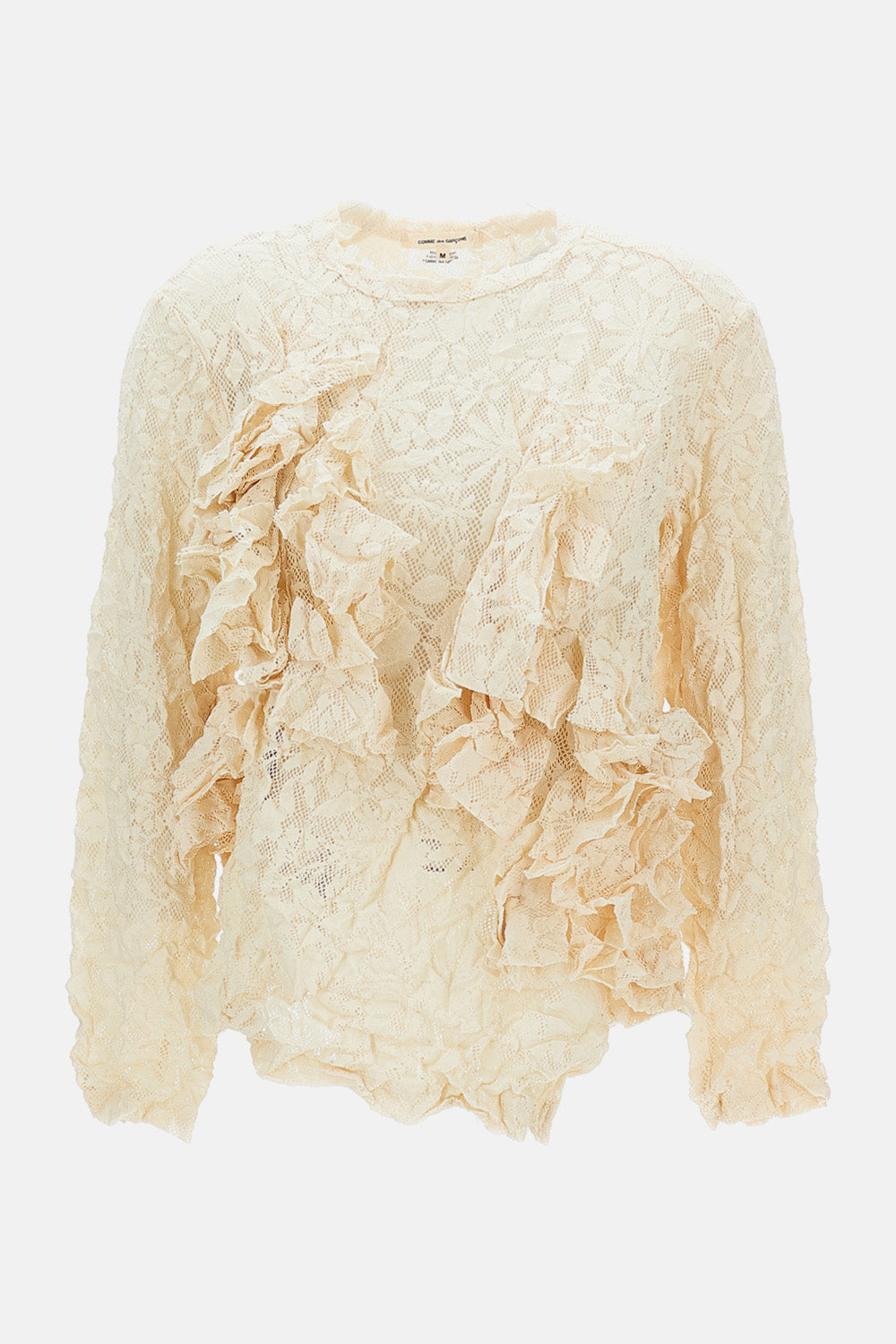 LACE TOP WITH RUFFLES