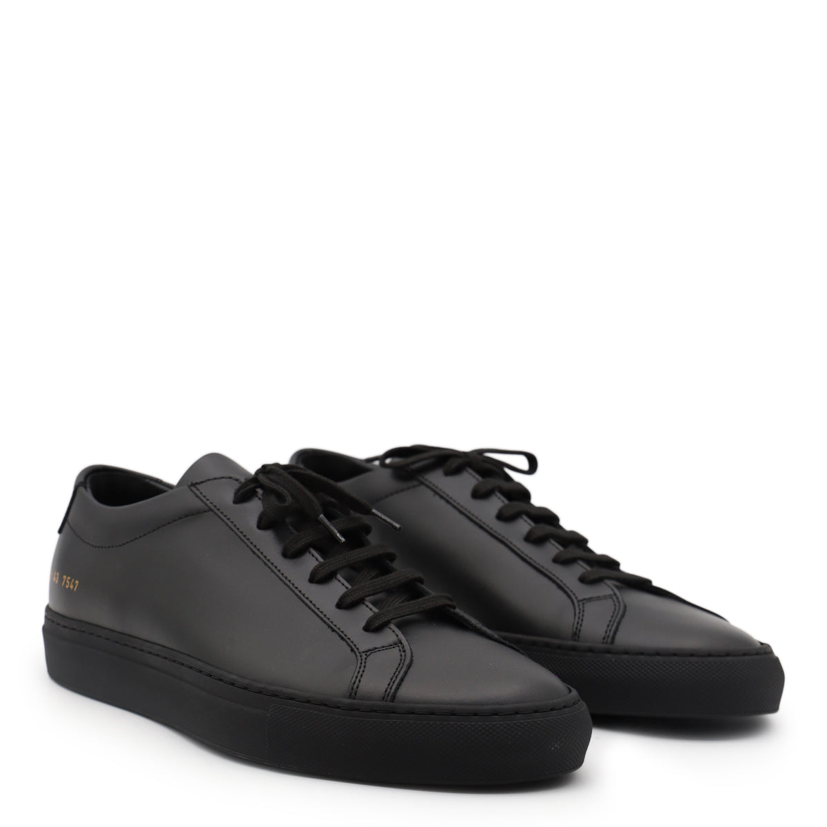 BLACK LEATHER SNEAKERS