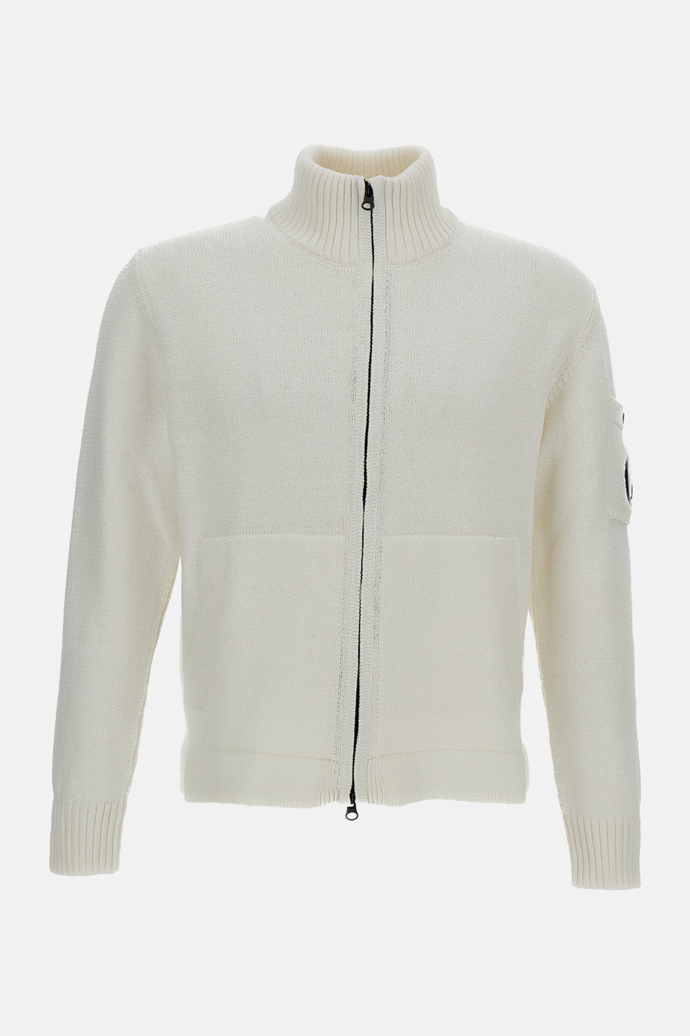 COMPACT COTTON ZIPPED CARDIGAN