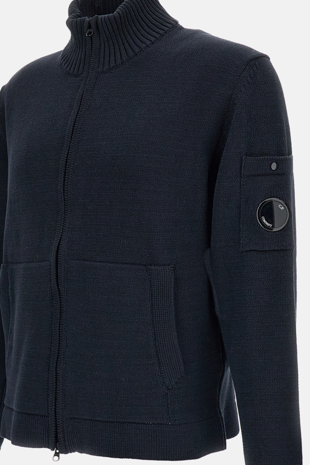 COMPACT COTTON ZIPPED CARDIGAN