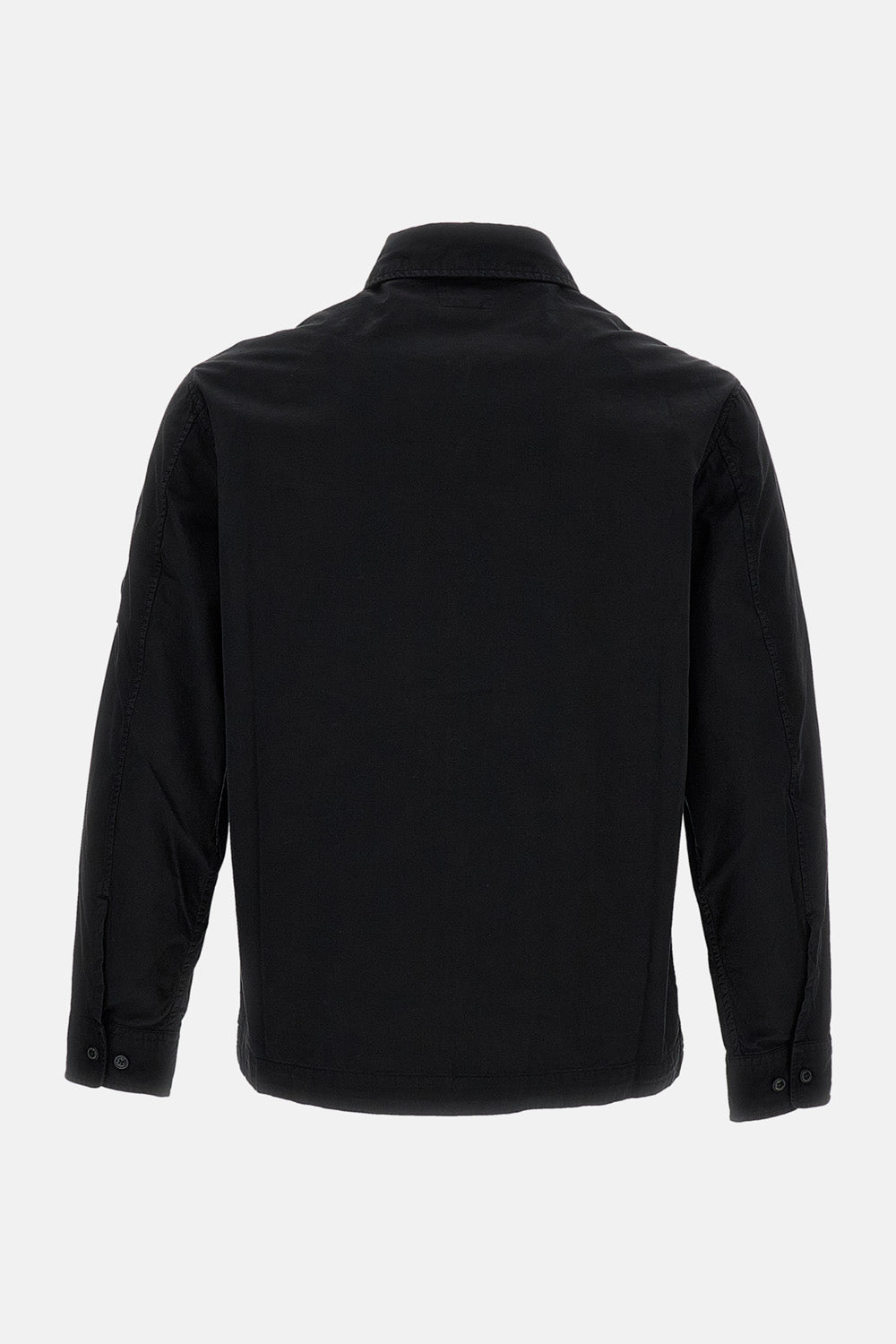 OVERSIZED ORGANIC GABARDINE ZIP-UP SHIRT