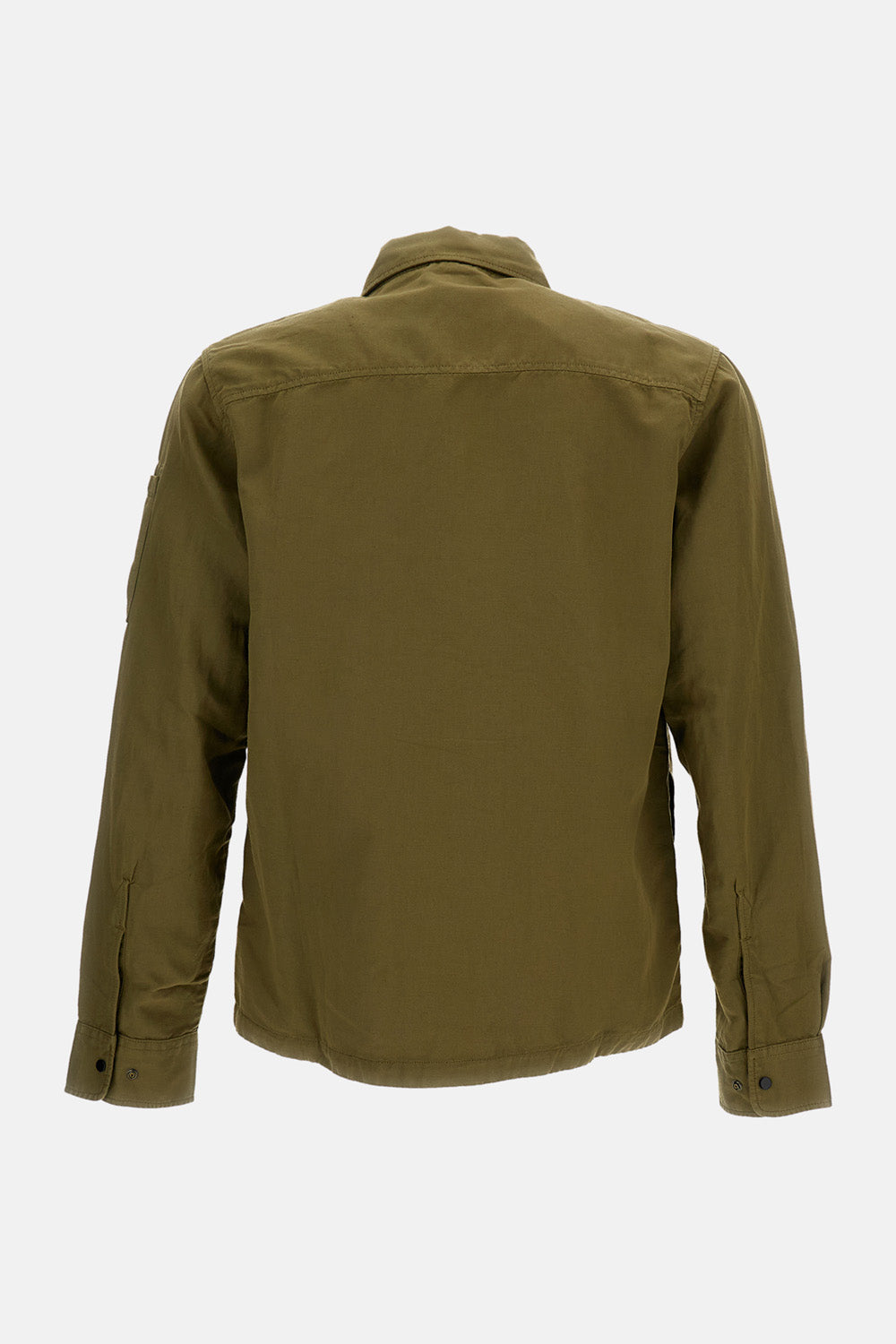 OVERSIZED ORGANIC GABARDINE ZIP-UP SHIRT