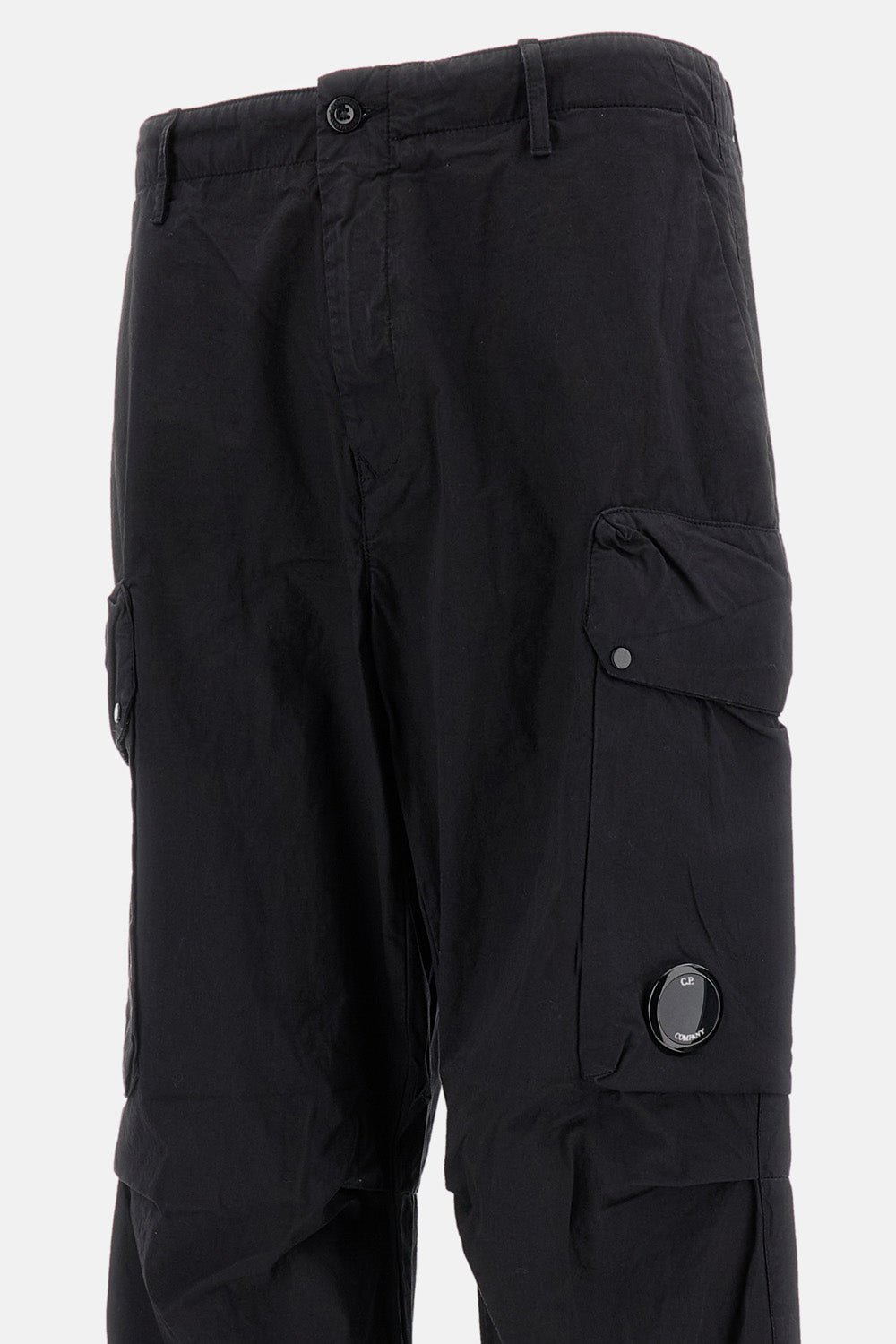 MICRO-REPS CARGO TROUSERS WITH A LARGE LENS