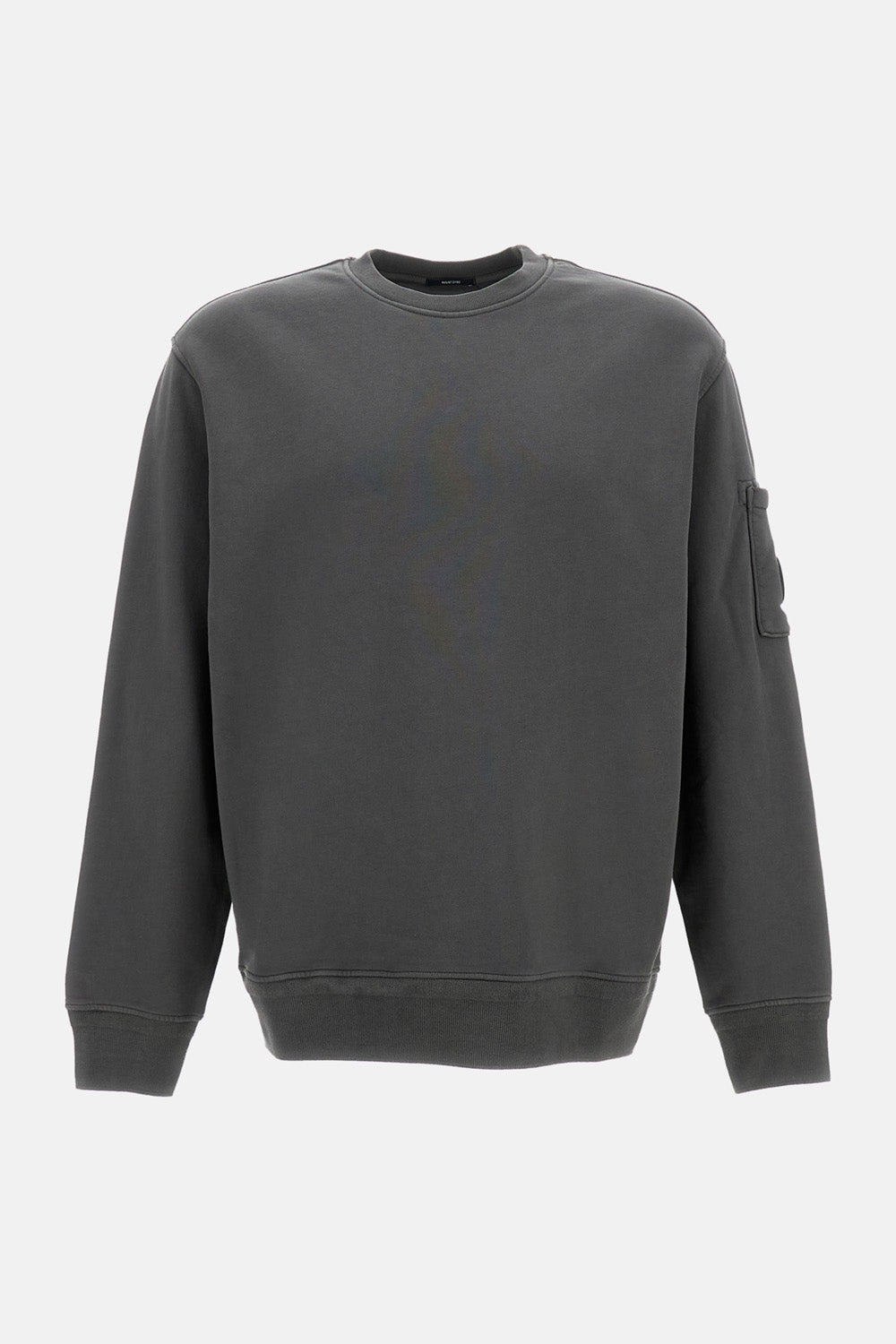 COTTON DIAGONAL FLEECE CREWNECK LENS SWEATSHIRT