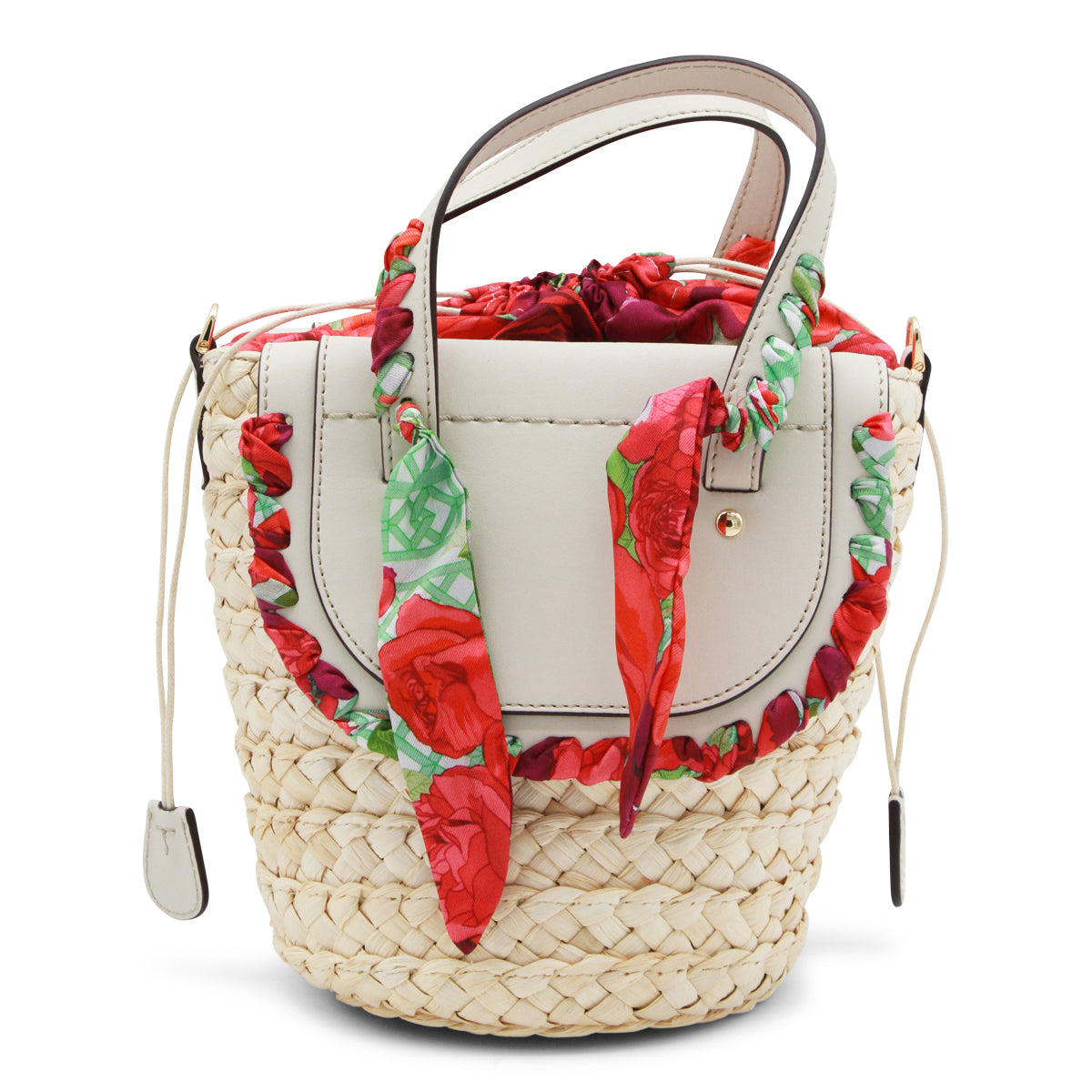 ROSETO OFF-WHITE HABANERA SILK SATCHEL BAG