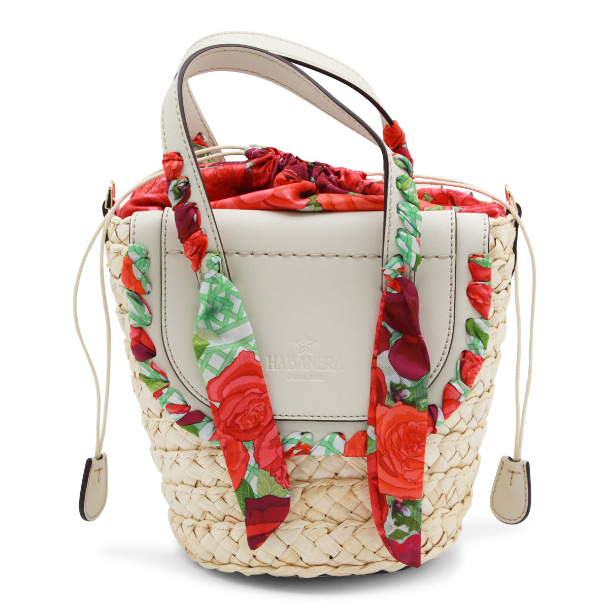 ROSETO OFF-WHITE HABANERA SILK SATCHEL BAG
