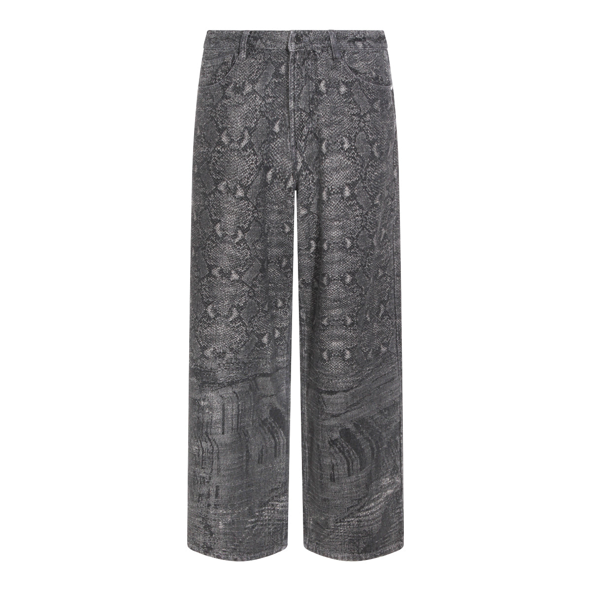 DENIM SNAKED OVERSIZED PANTS