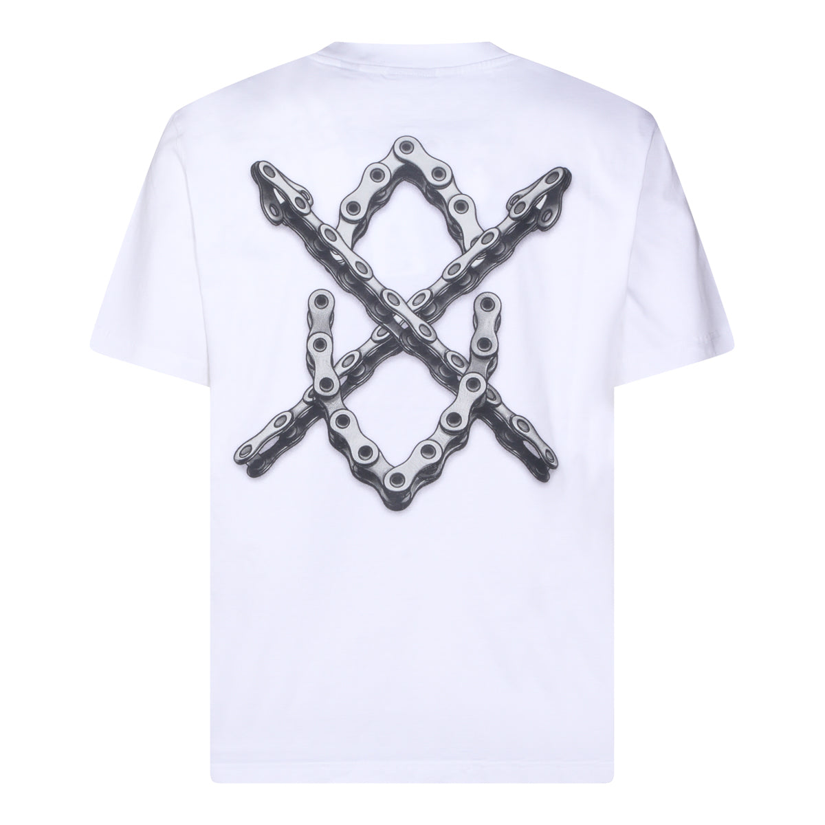 WHITE COTTON LOGO T-SHIRT