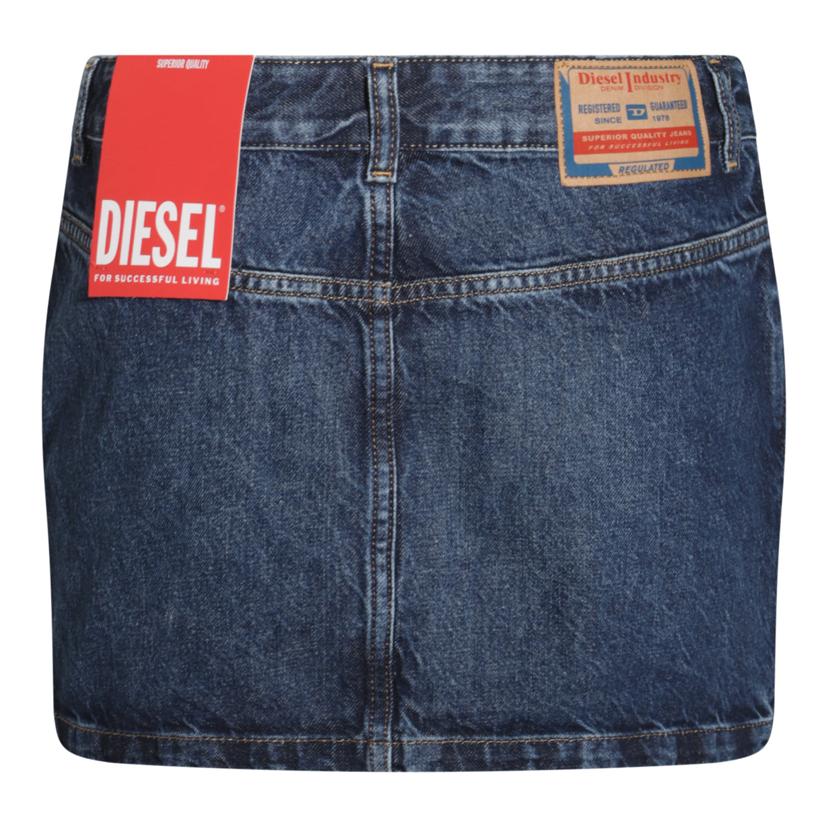 BLUE COTTON DENIM SKIRT