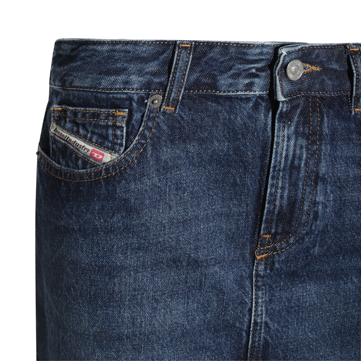 BLUE COTTON DENIM SKIRT