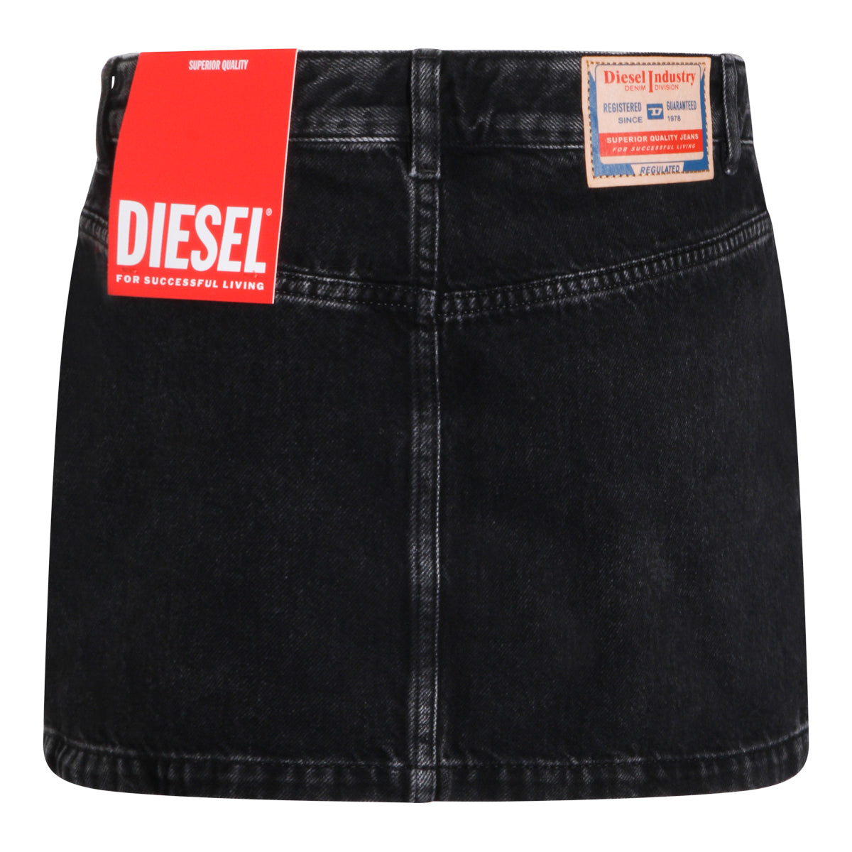 BLACK DENIM SKIRT