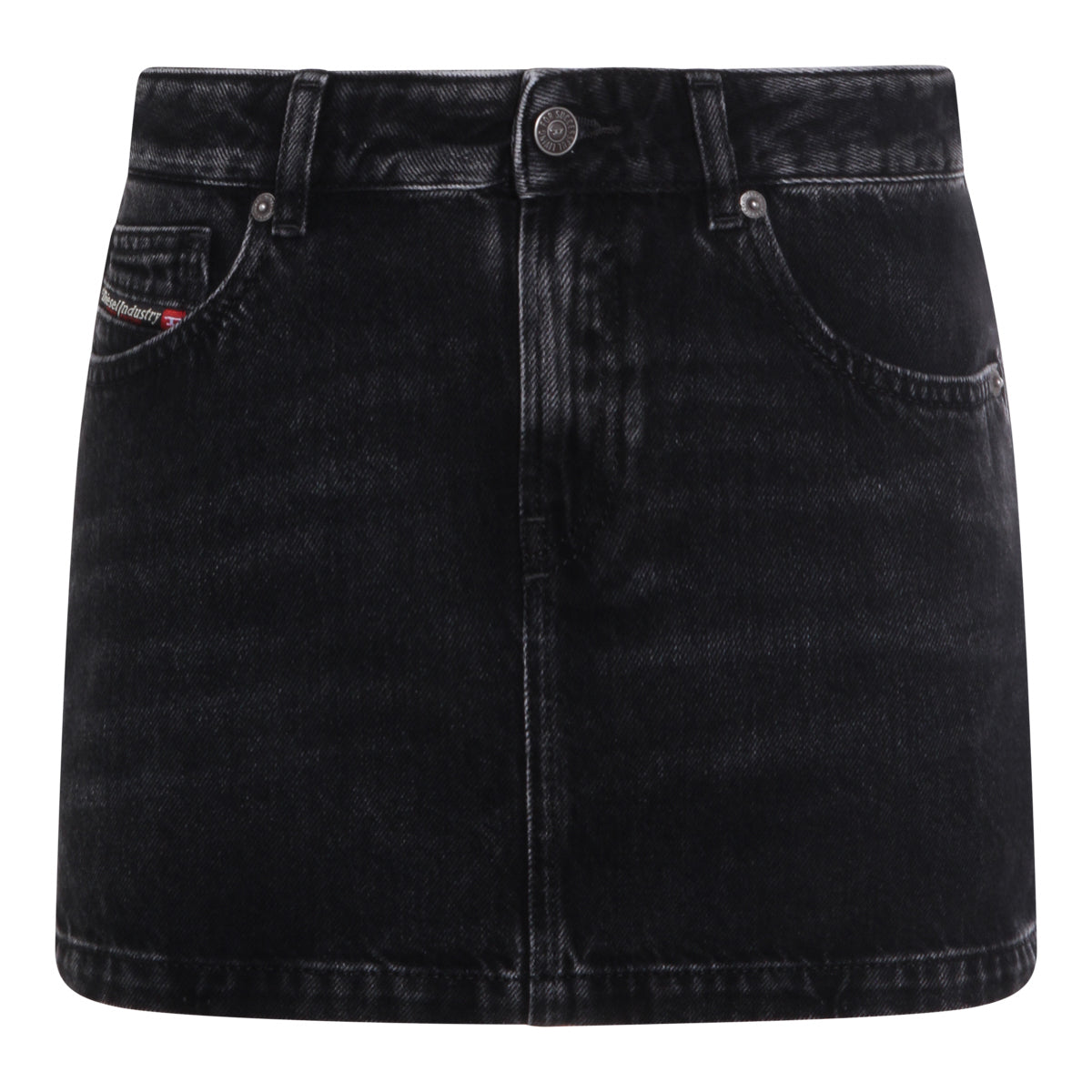 BLACK DENIM SKIRT
