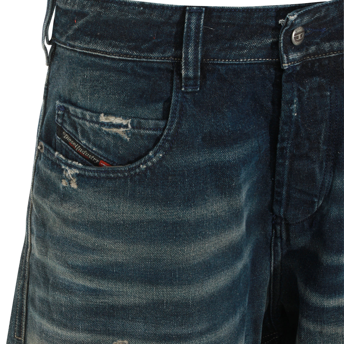 MID BLUE COTTON JEANS