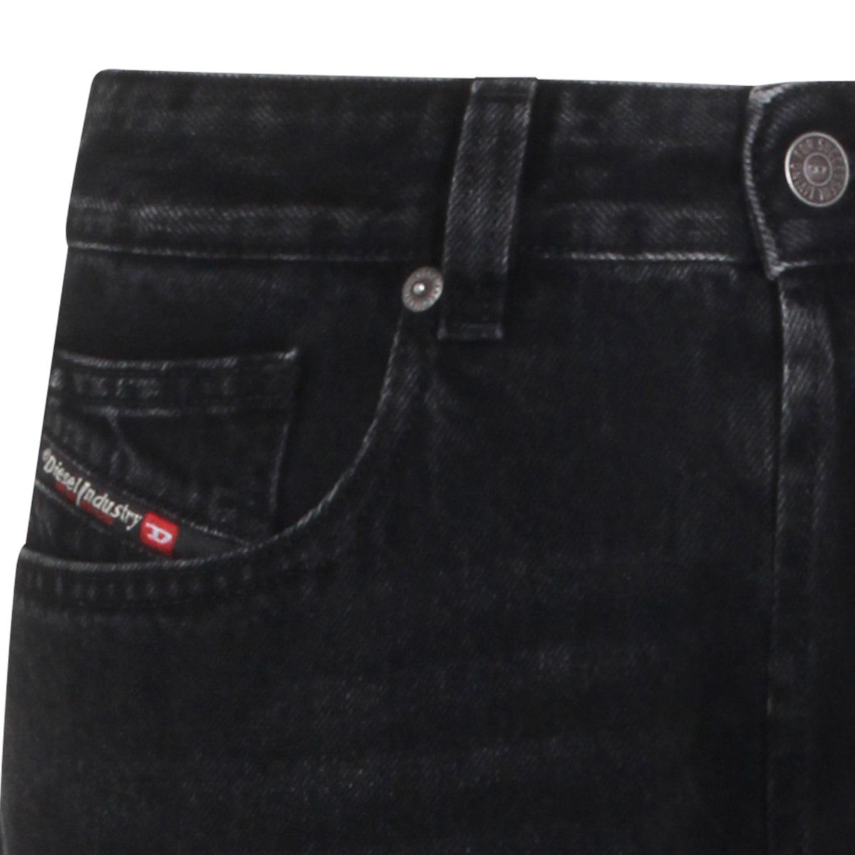 BLACK DENIM REGULAR JEANS