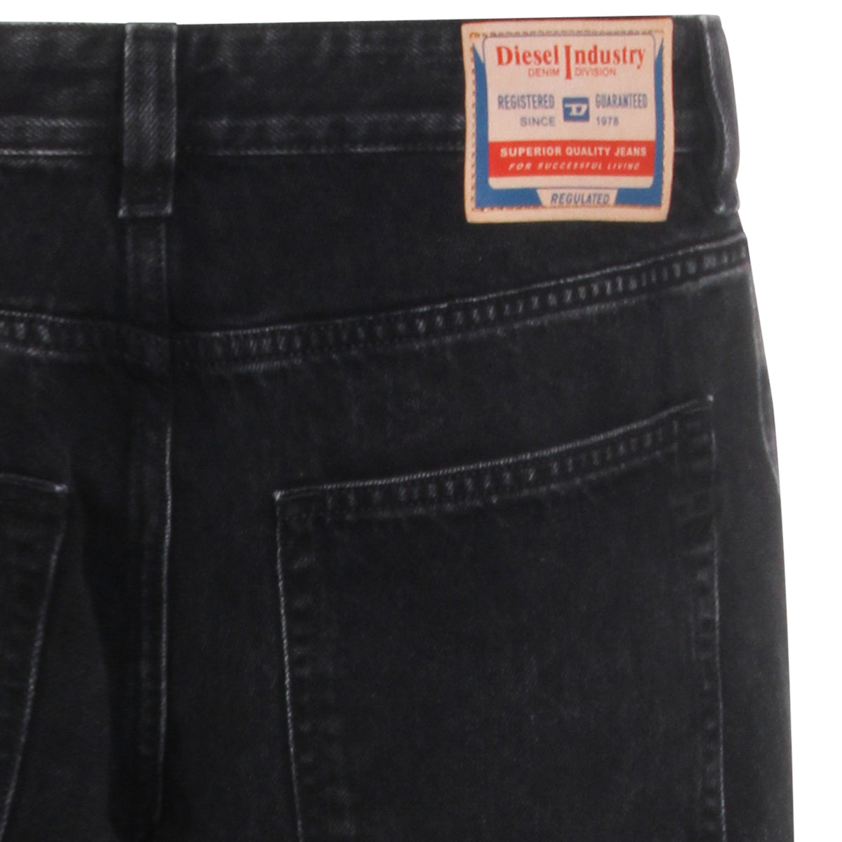 BLACK DENIM REGULAR JEANS