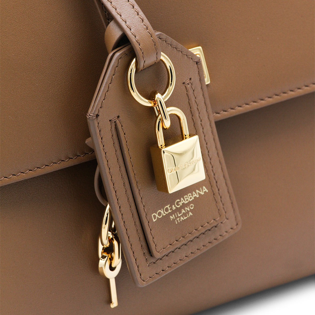 CARAMEL LEATHER MY SICILY MEDIUM TOP HANDLE BAG