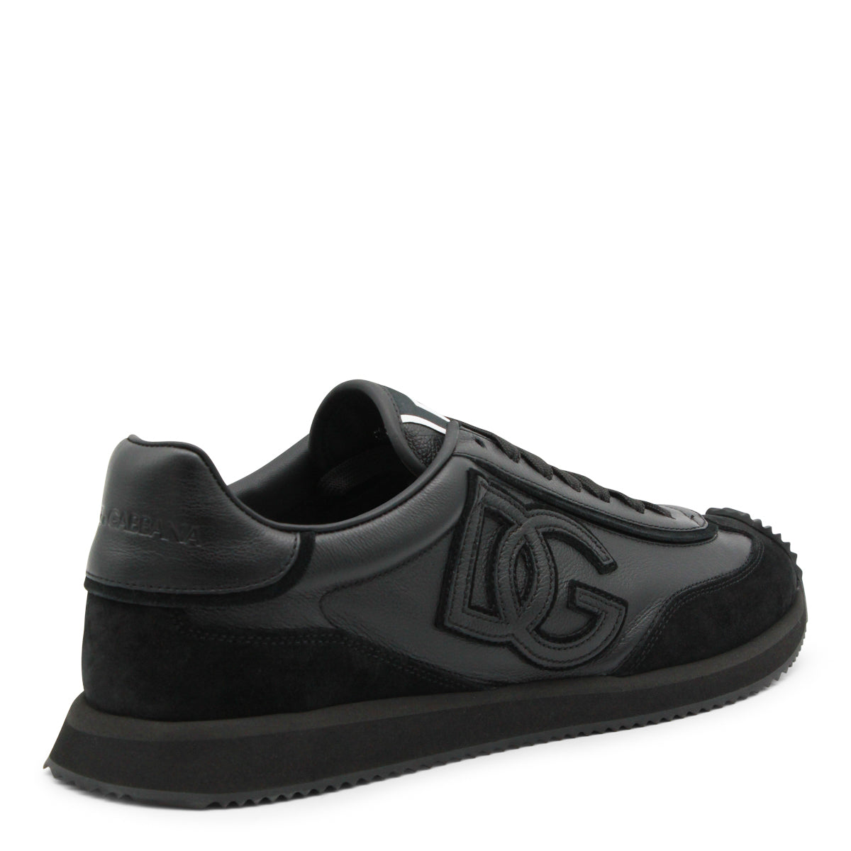 BLACK LEATHER SNEAKERS