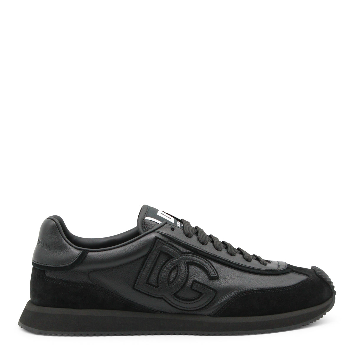 BLACK LEATHER SNEAKERS