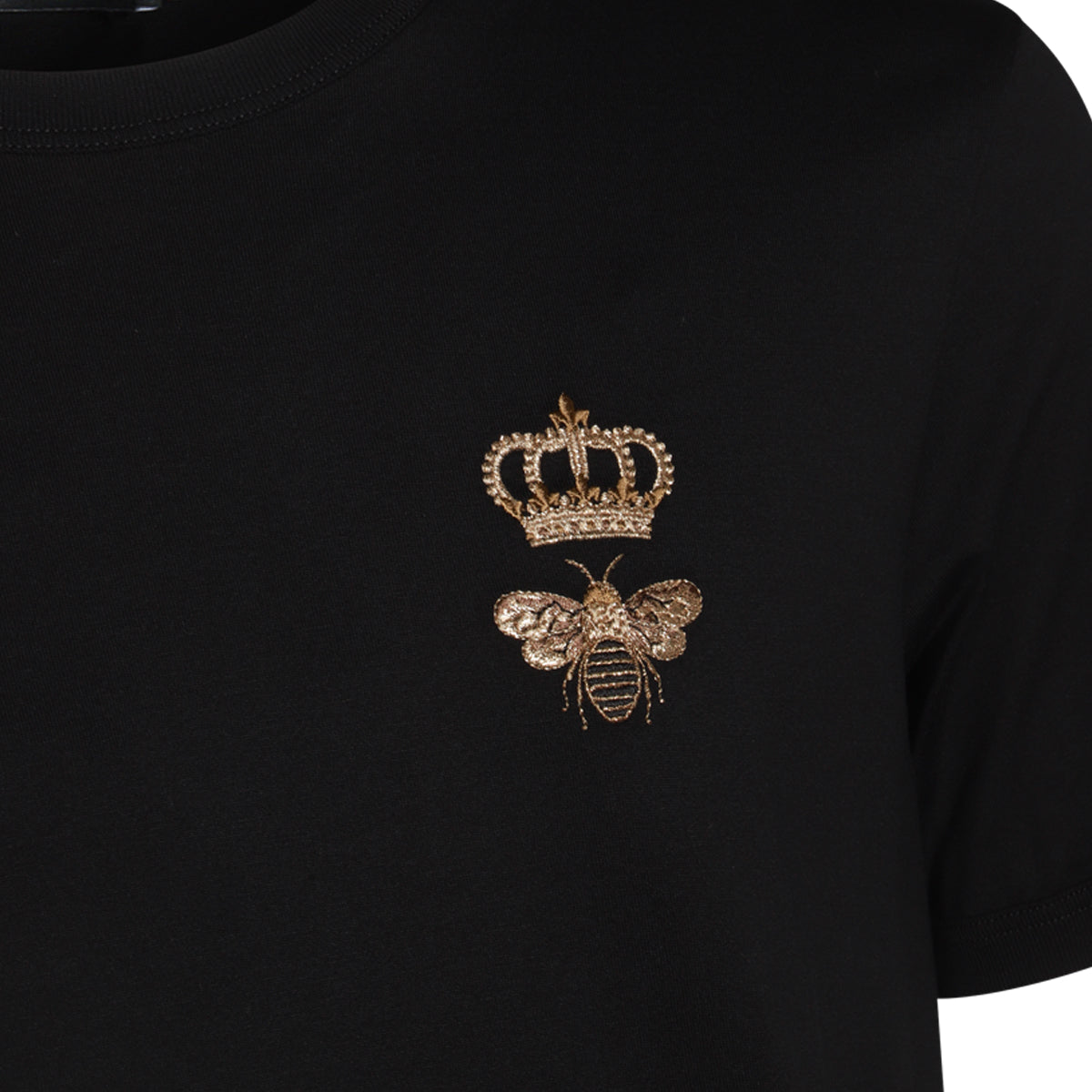 BLACK COTTON T-SHIRT