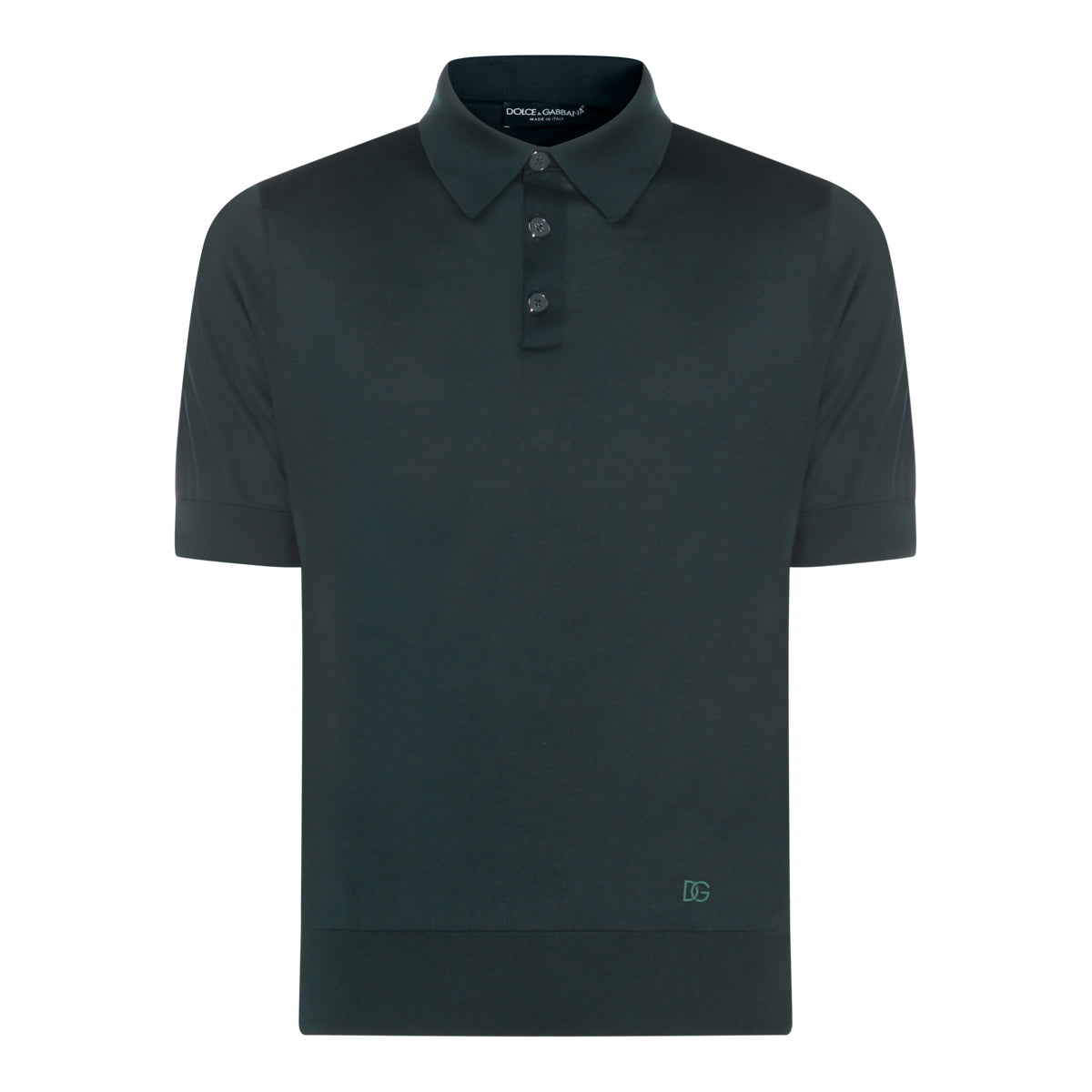 GREEN SILK POLO SHIRT