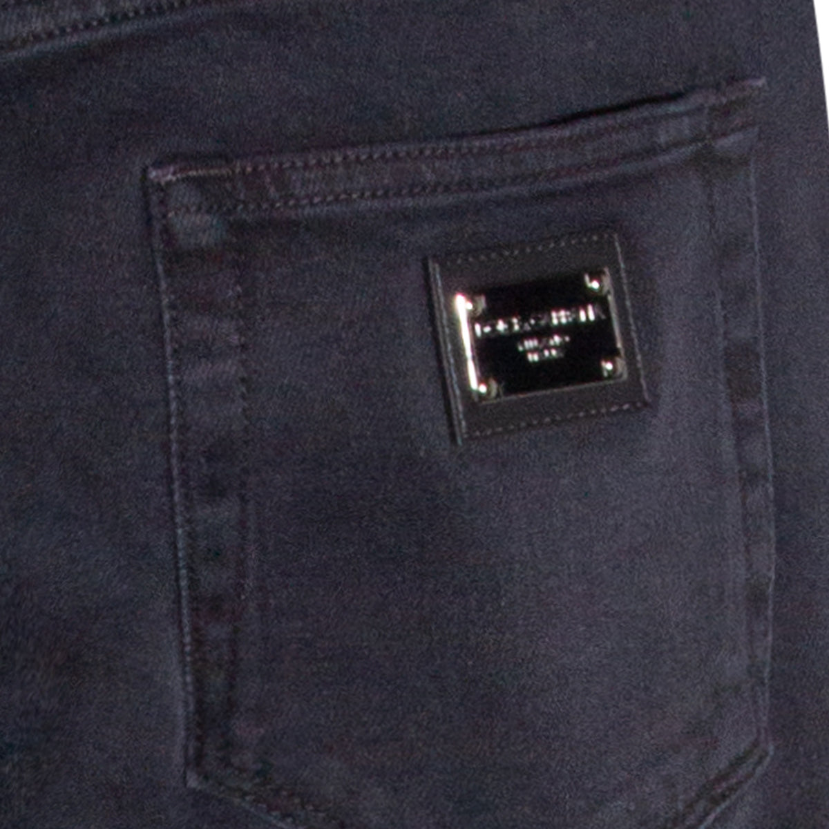 DARK GREY COTTON JEANS
