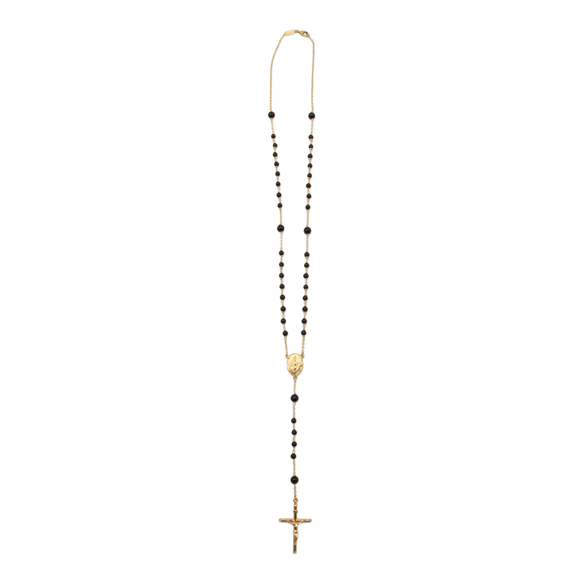 GOLD AND BLACK METAL NECKLACE
