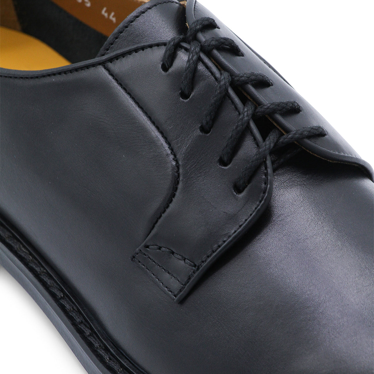 BLACK LEATHER LACE UP SHOES