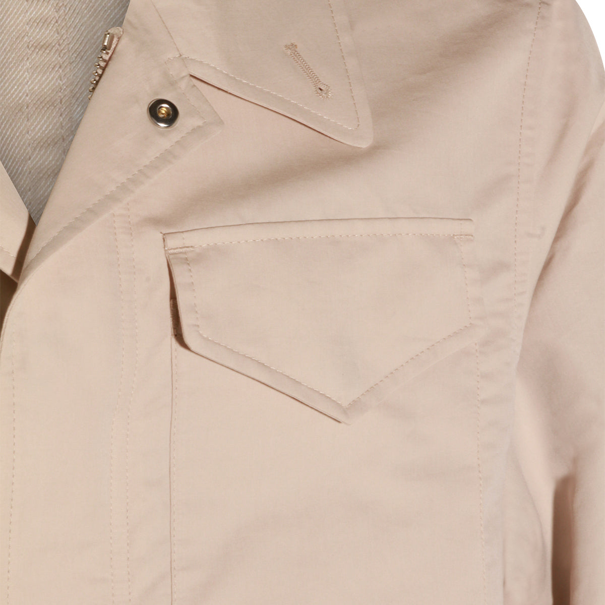 BEIGE COTTON CASUAL JACKET