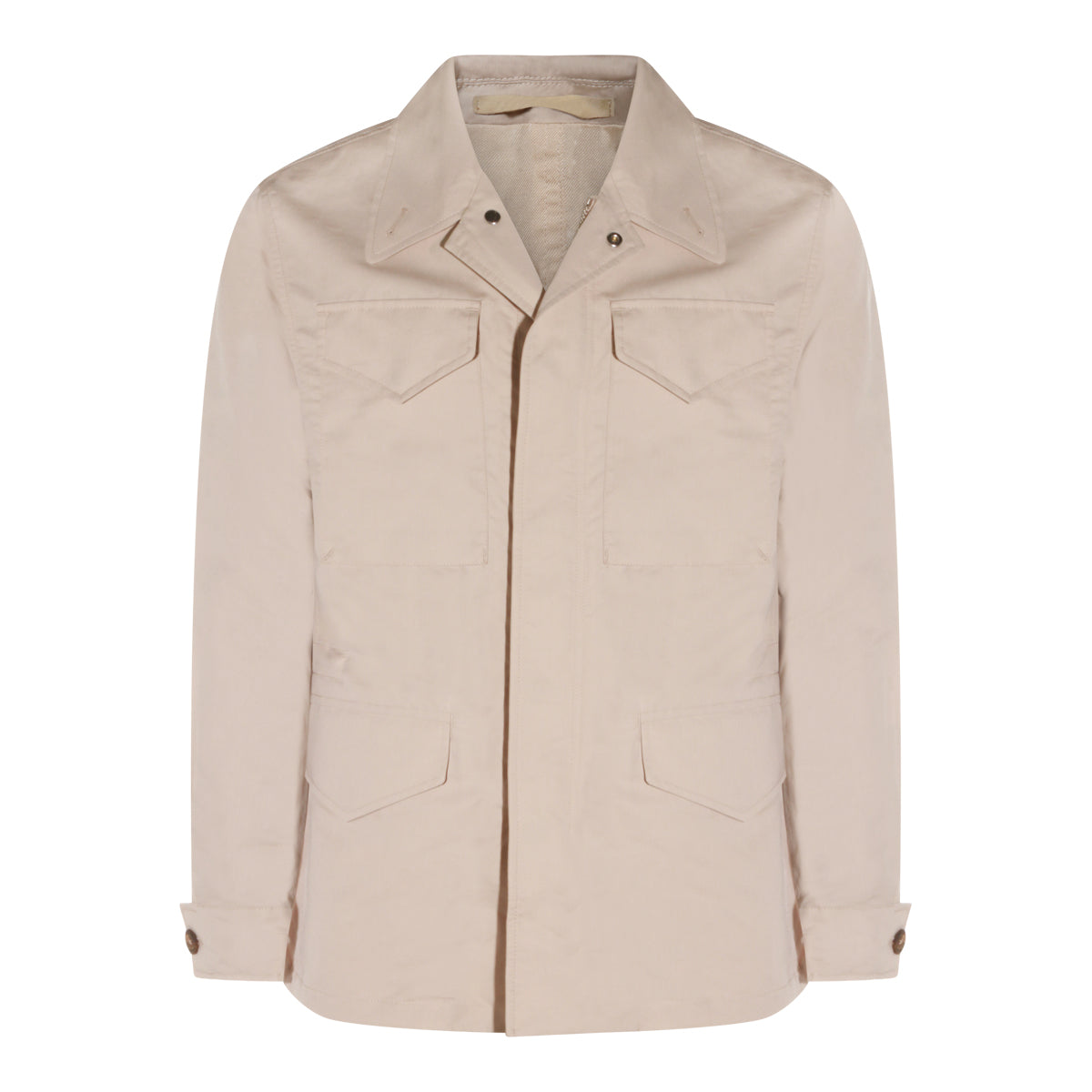 BEIGE COTTON CASUAL JACKET