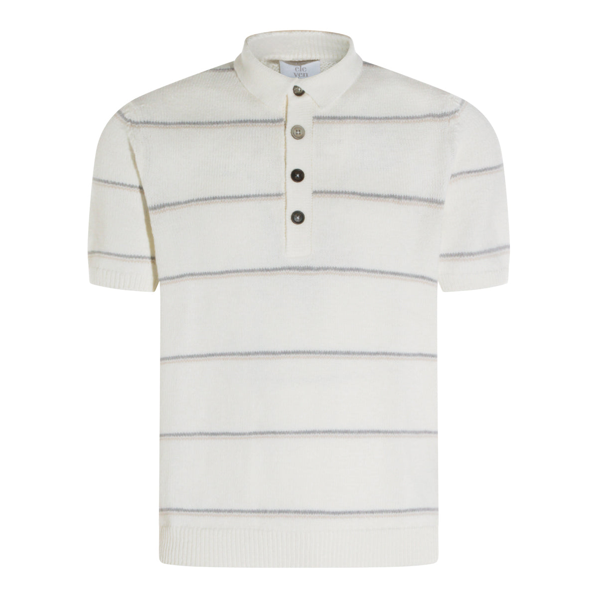 BEIGE AND SAND COTTON POLO SHIRT
