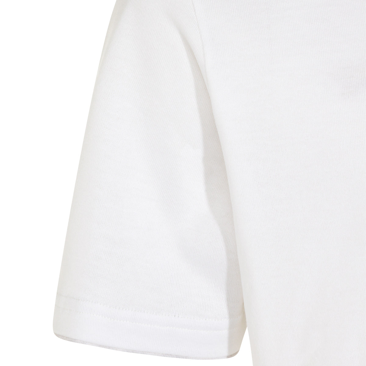 WHITE AND GREY COTTON T-SHIRT