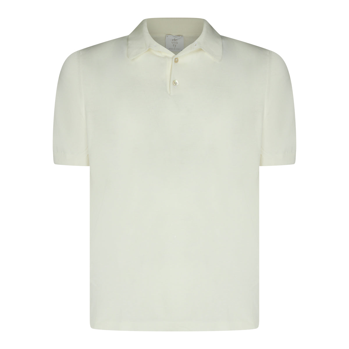 WHITE COTTON POLO SHIRT