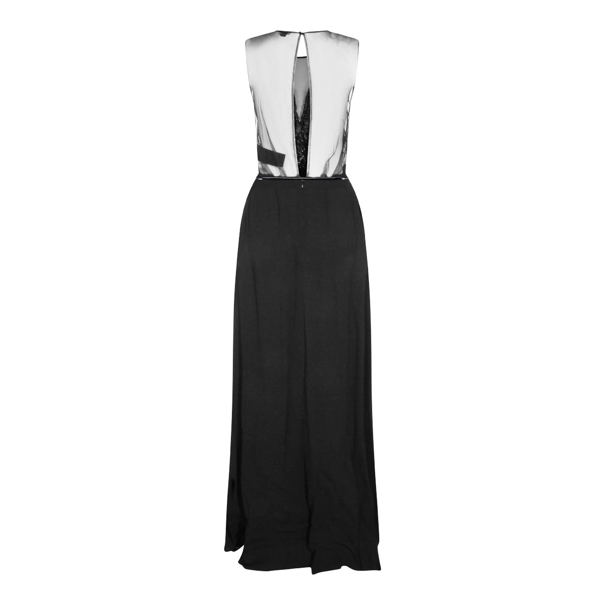 BLACK VISCOSE MAXI DRESS