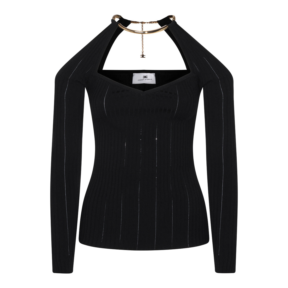 BLACK VISCOSE KNITWEAR