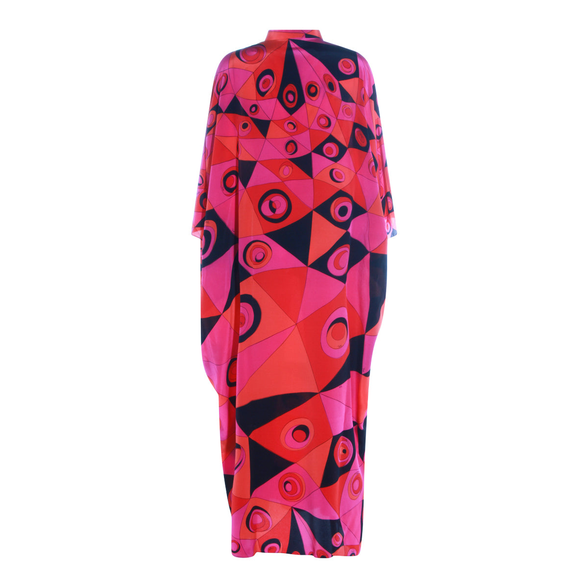 FUCHSIA AND BLACK SILK DRESS