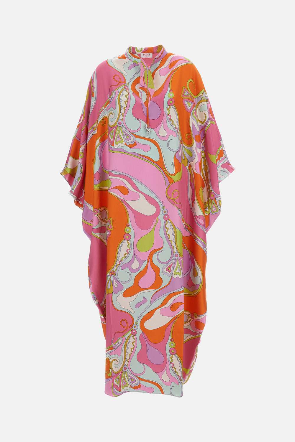 PRINTED SILK MAXI KAFTAN