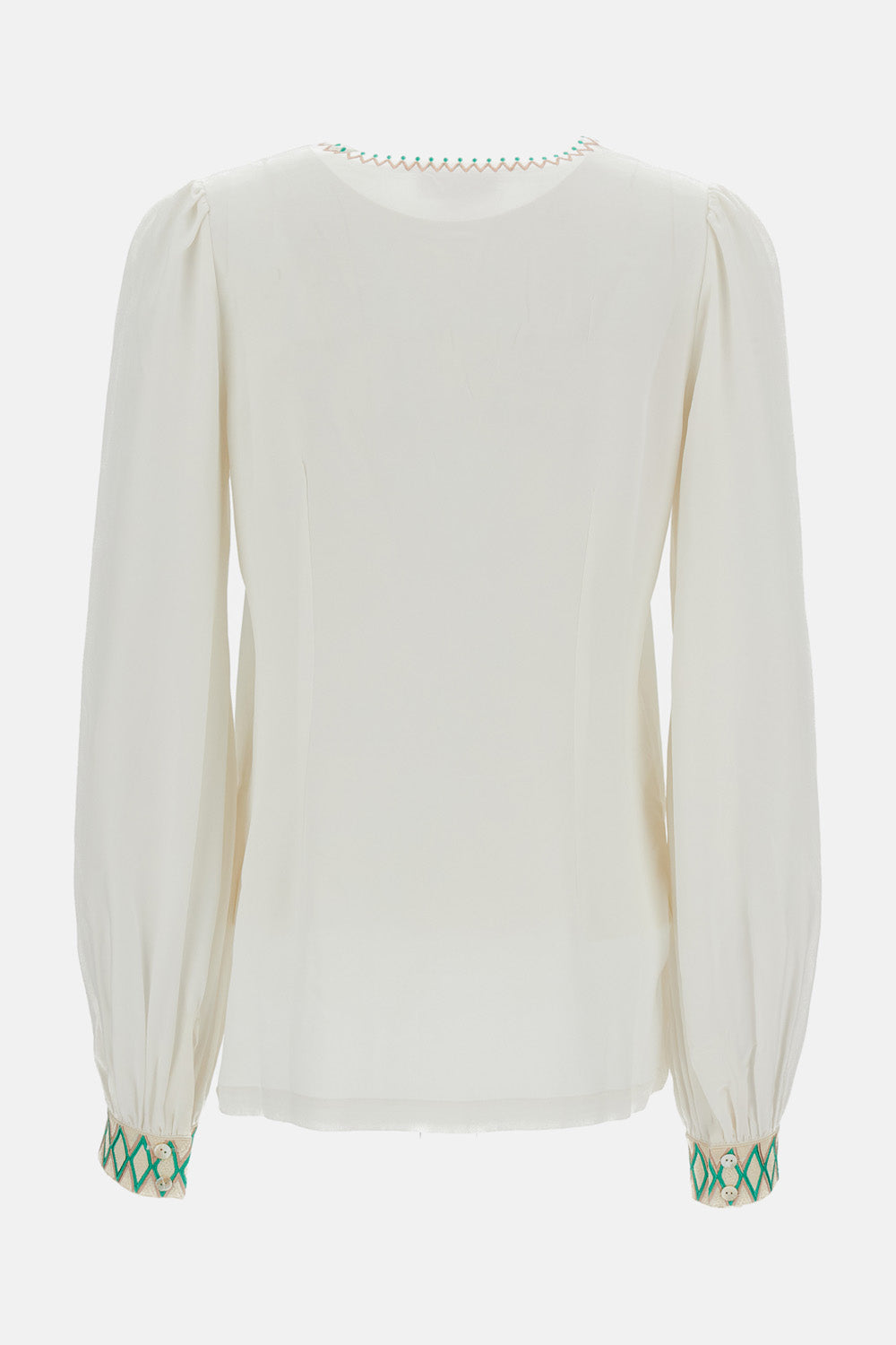 VERA SILK BLOUSE WITH EMBROIDERY