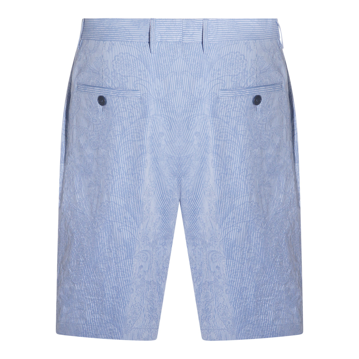 LIGHT BLUE COTTON SHORTS