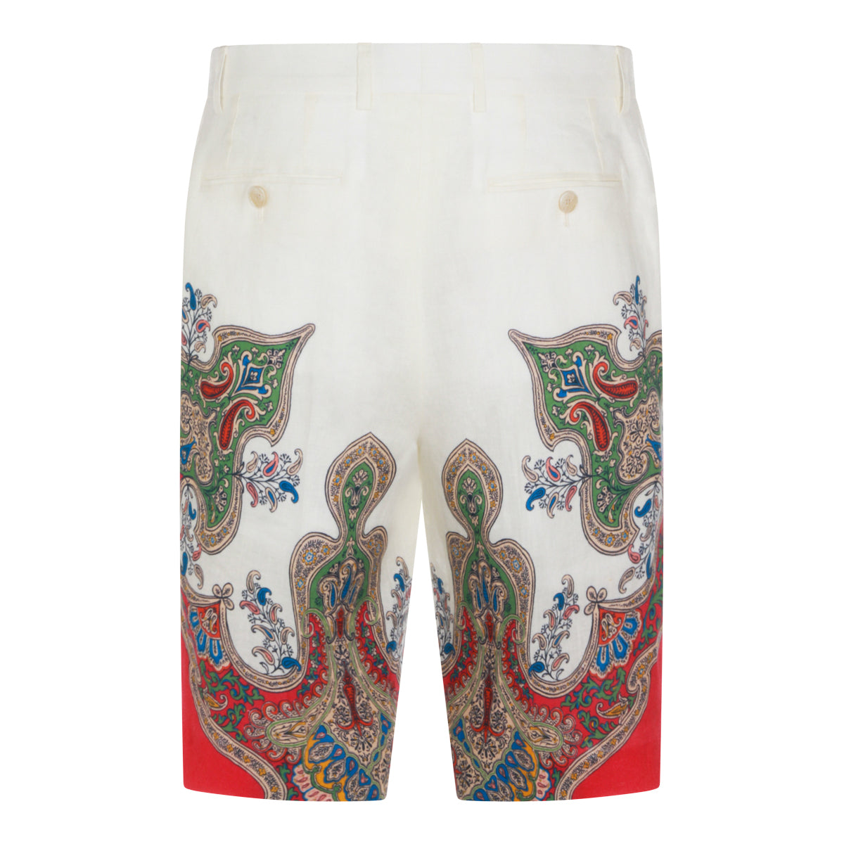 MULTICOLOR LINEN SHORTS