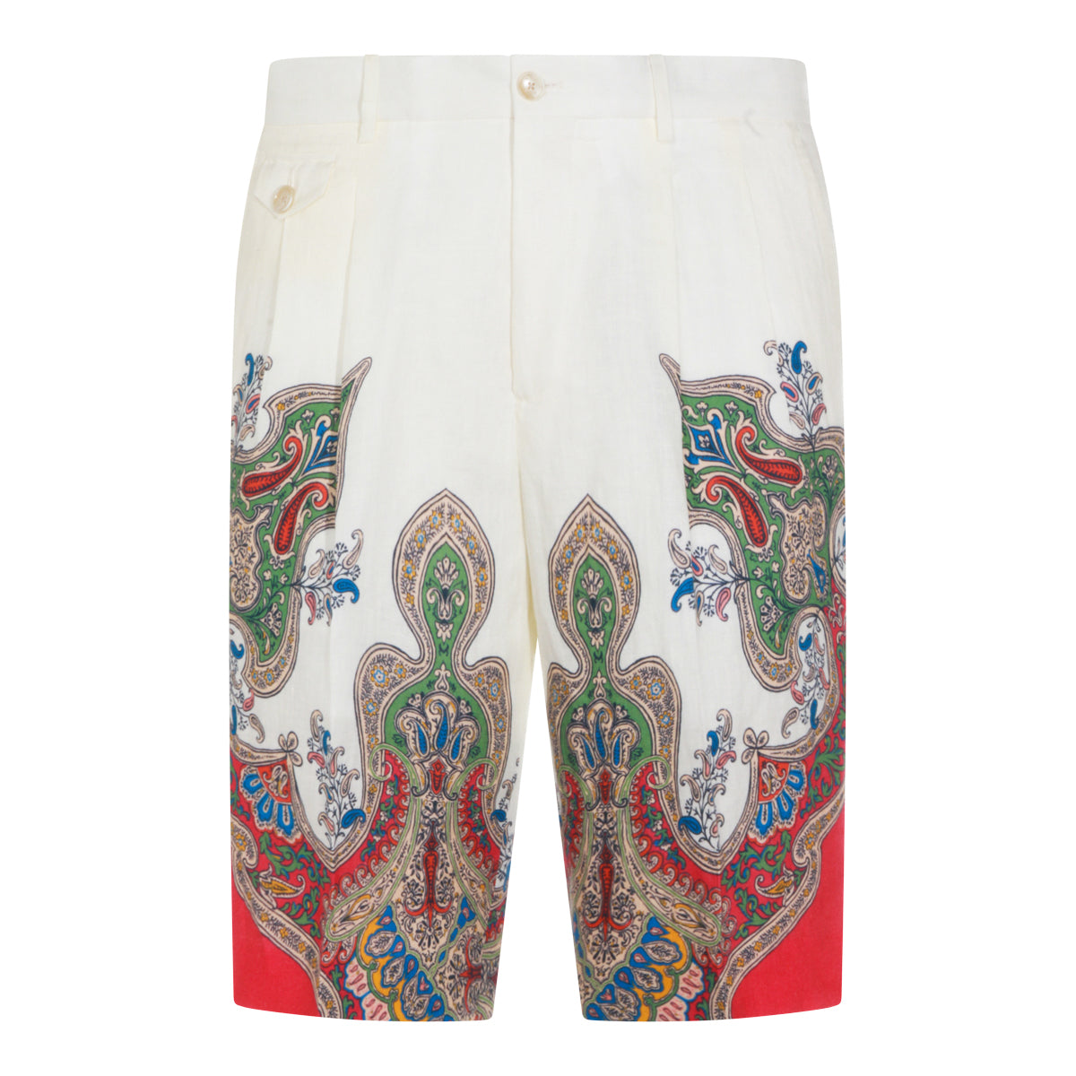 MULTICOLOR LINEN SHORTS