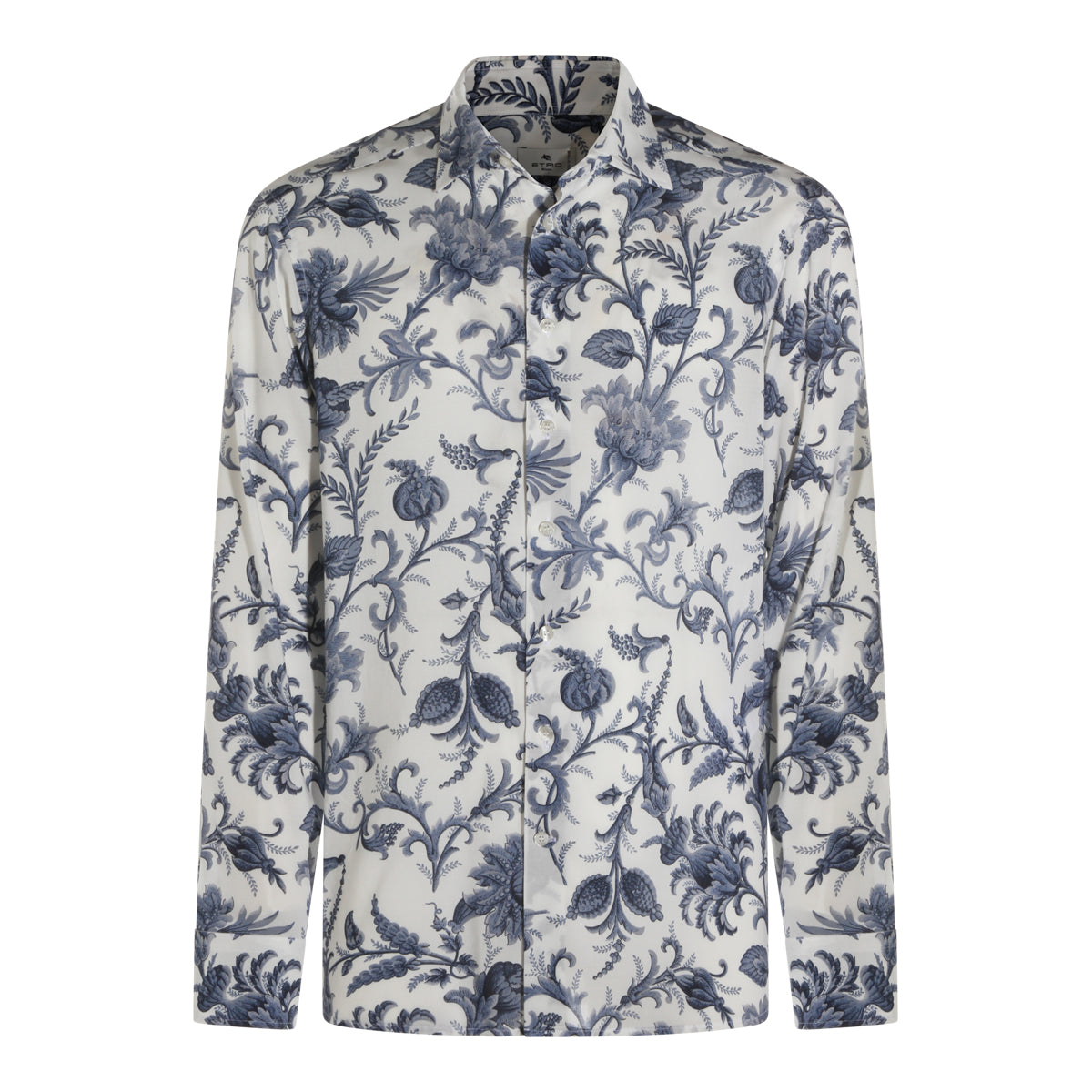 WHITE AND BLUE SHIRT