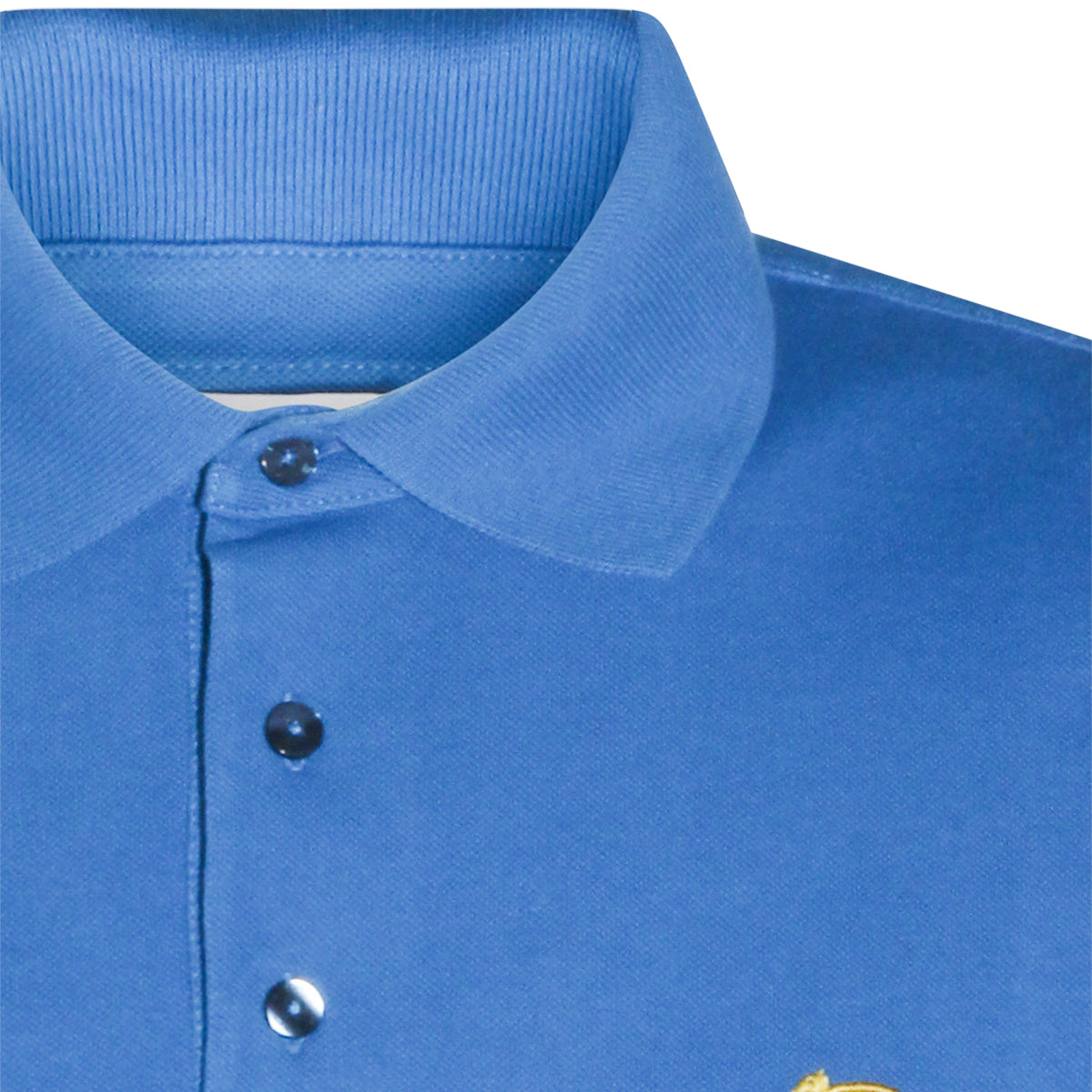 BLUE COTTON POLO SHIRT
