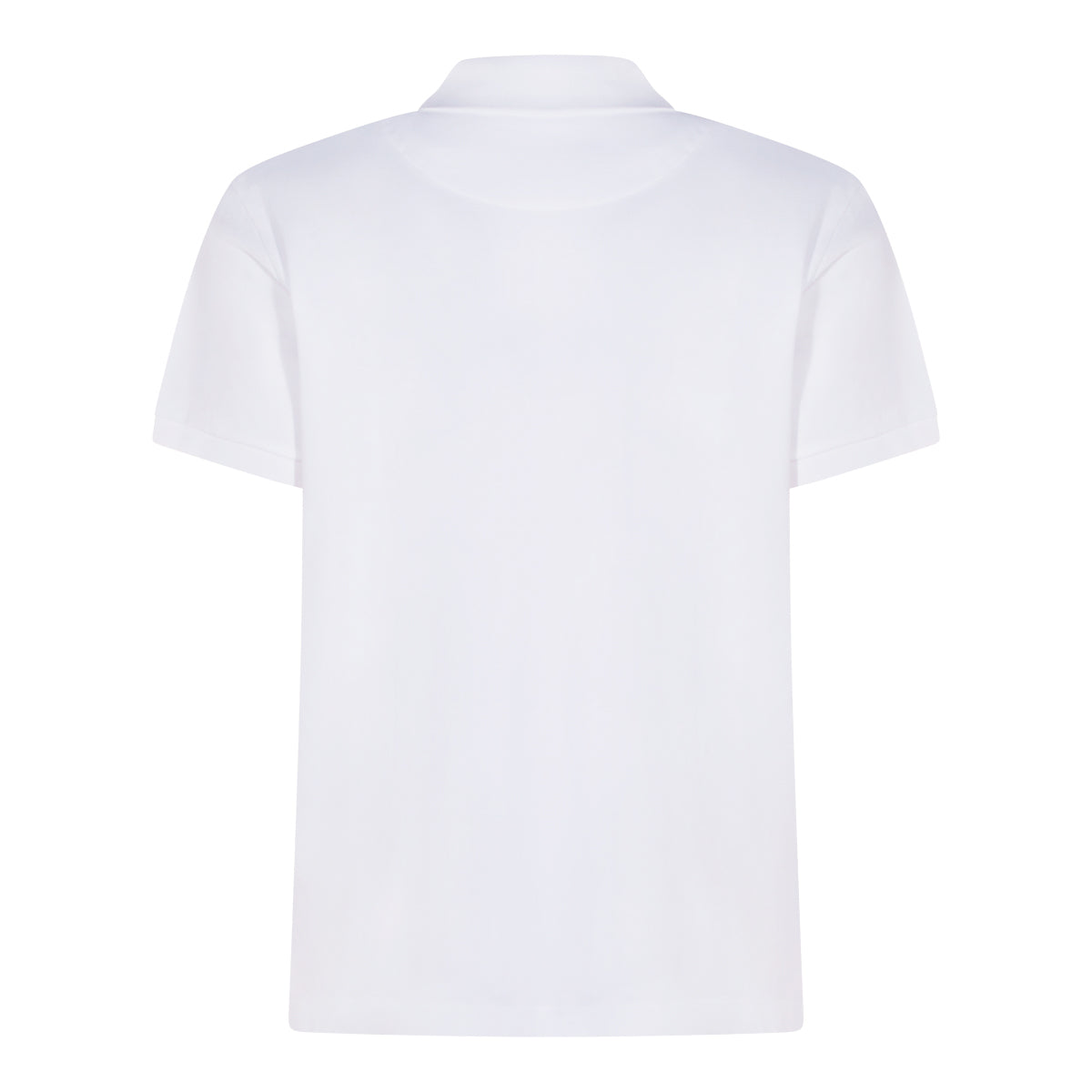 WHITE COTTON POLO SHIRT