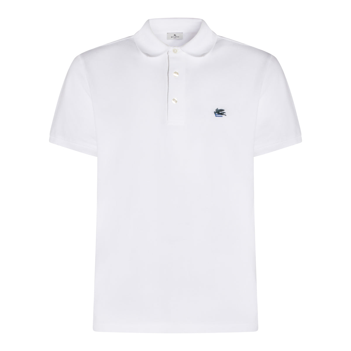 WHITE COTTON POLO SHIRT