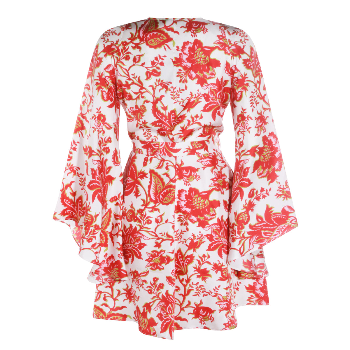 RED AND WHITE COTTON MINI DRESS