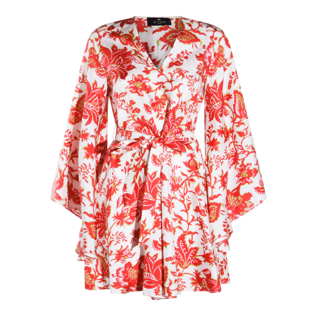 RED AND WHITE COTTON MINI DRESS