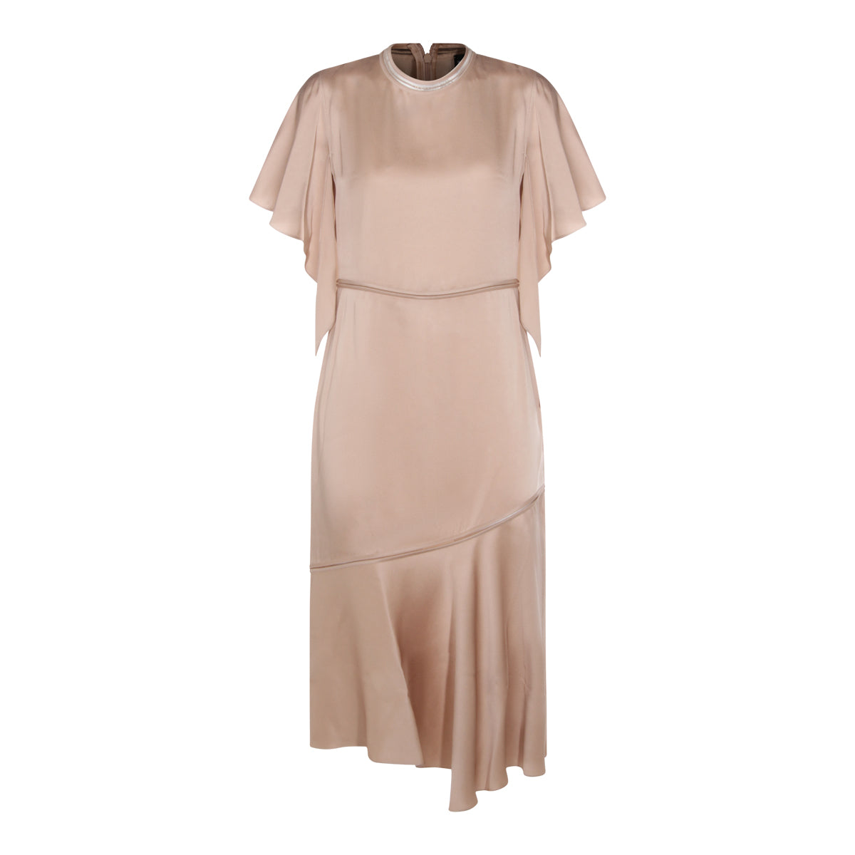 BEIGE VISCOSE DRESS