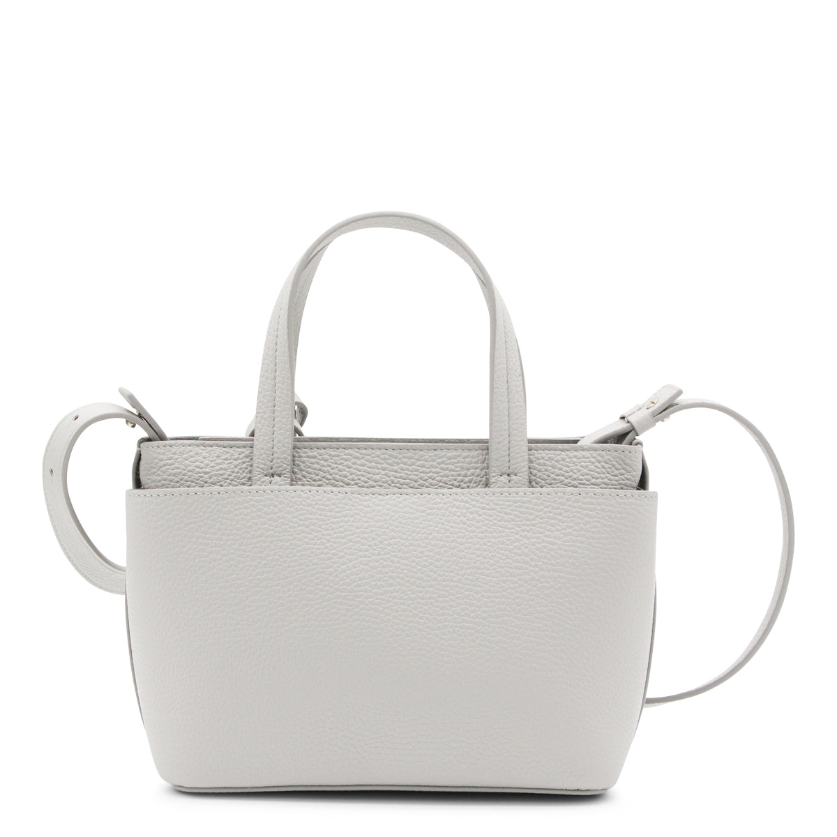 GREY LEATHER TOTE