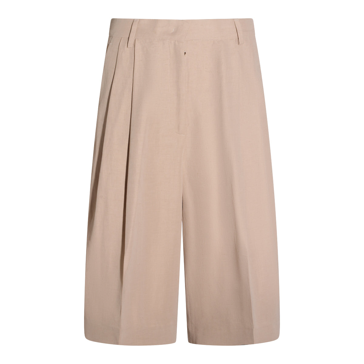 BEIGE VISCOSE SHORT