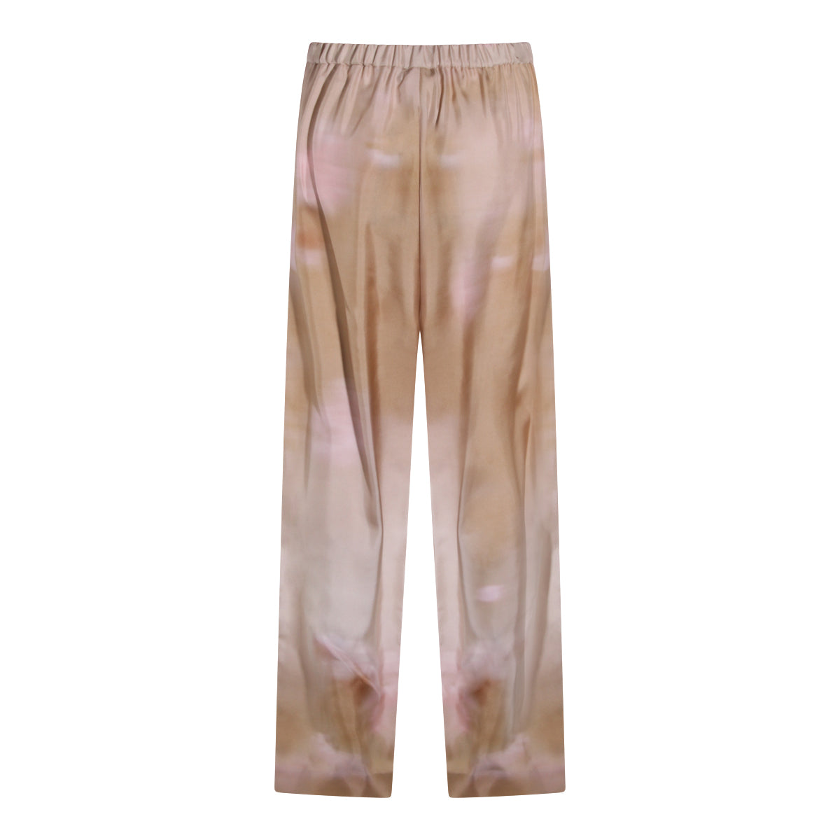 BEIGE AND PINK SILK PANT